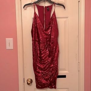 Red sparkle dress